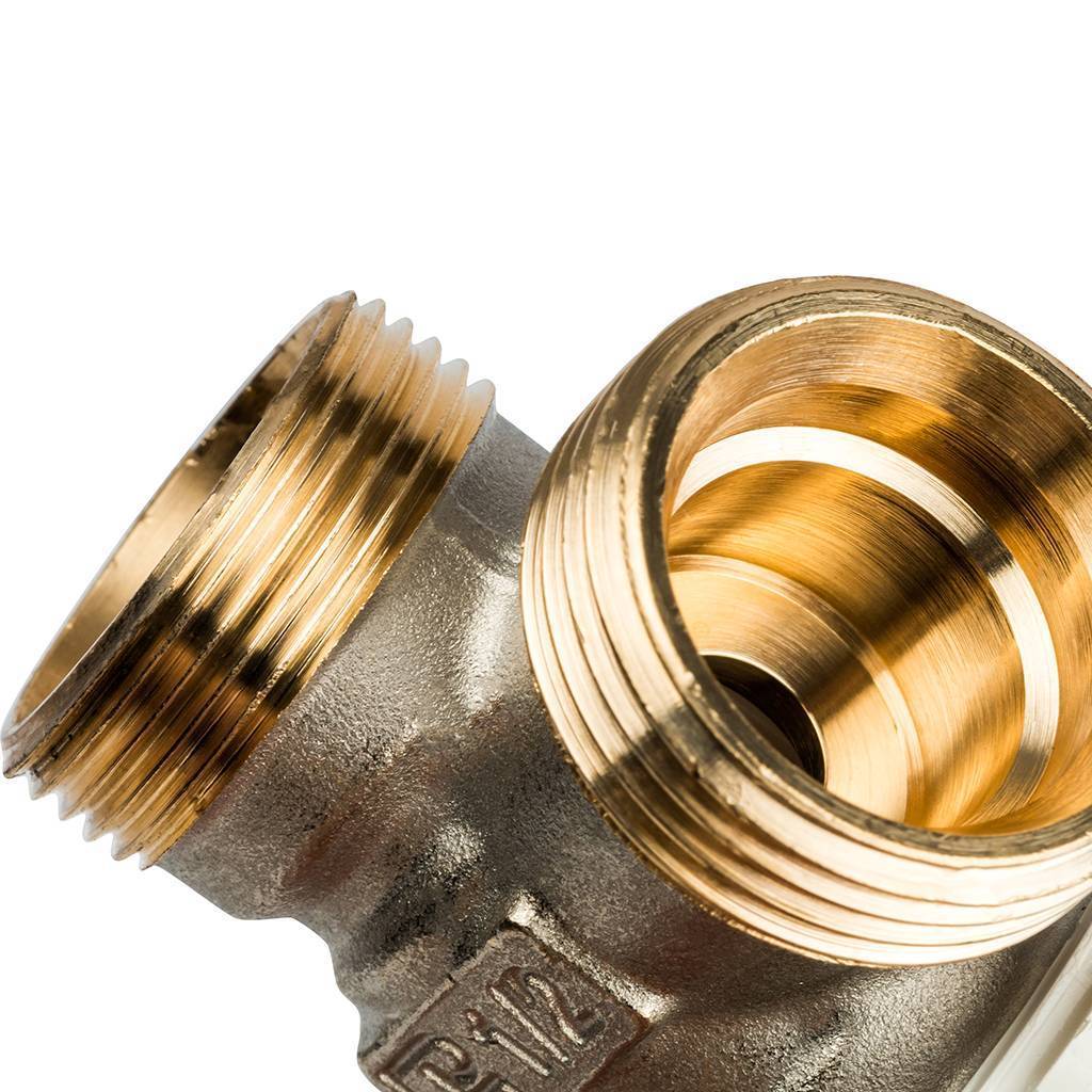 Корпус угловой термостатический для пластиковых труб LUXOR thermo tekna RS 212 1/2, 12122100 (69122100D)