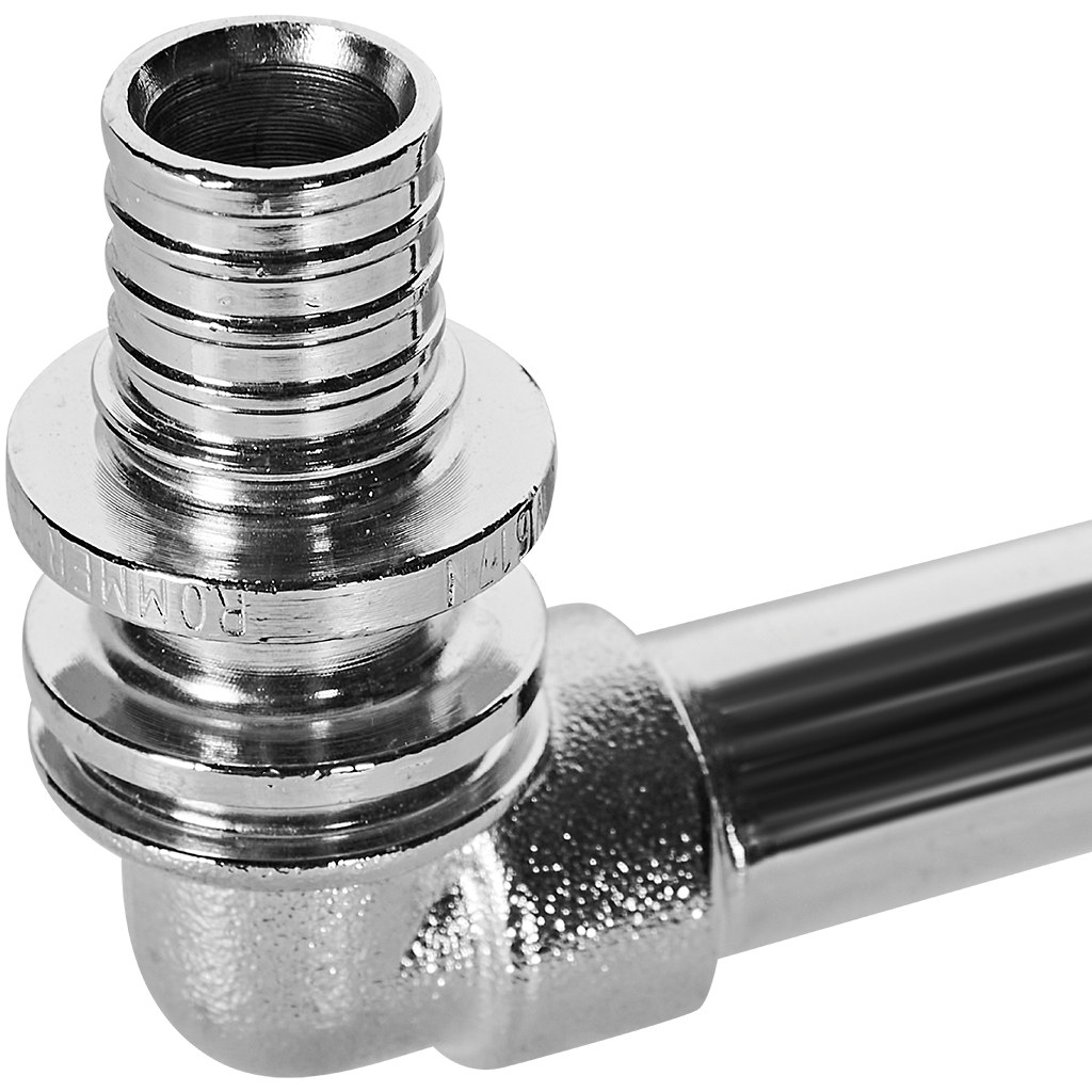 Трубка для подкл-я радиатора ROMMER Г-образная 16х15, L=1000мм для труб из сшитого полиэтилена аксиальный, RFA-0025-001610