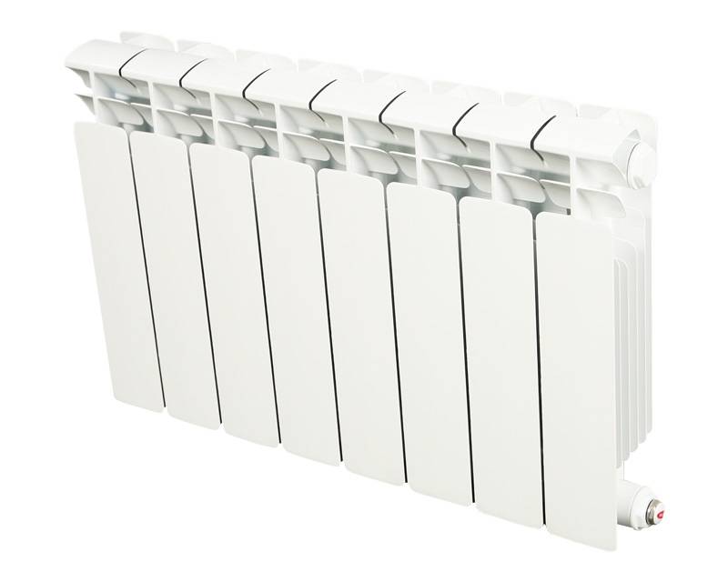 Радиатор биметаллический RIFAR BASE VENTIL 200 BVR 8 секций нижнее правое подключение (белый RAL 9016), 1RB20.VR-8