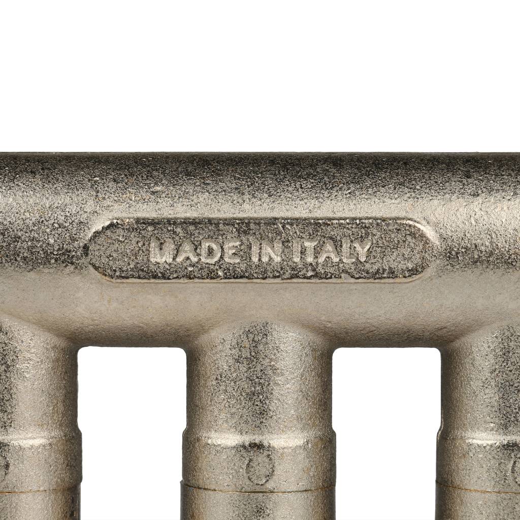 Коллектор с шаровыми кранами STOUT 3/4 , 3 отвода 1/2  (синие ручки)