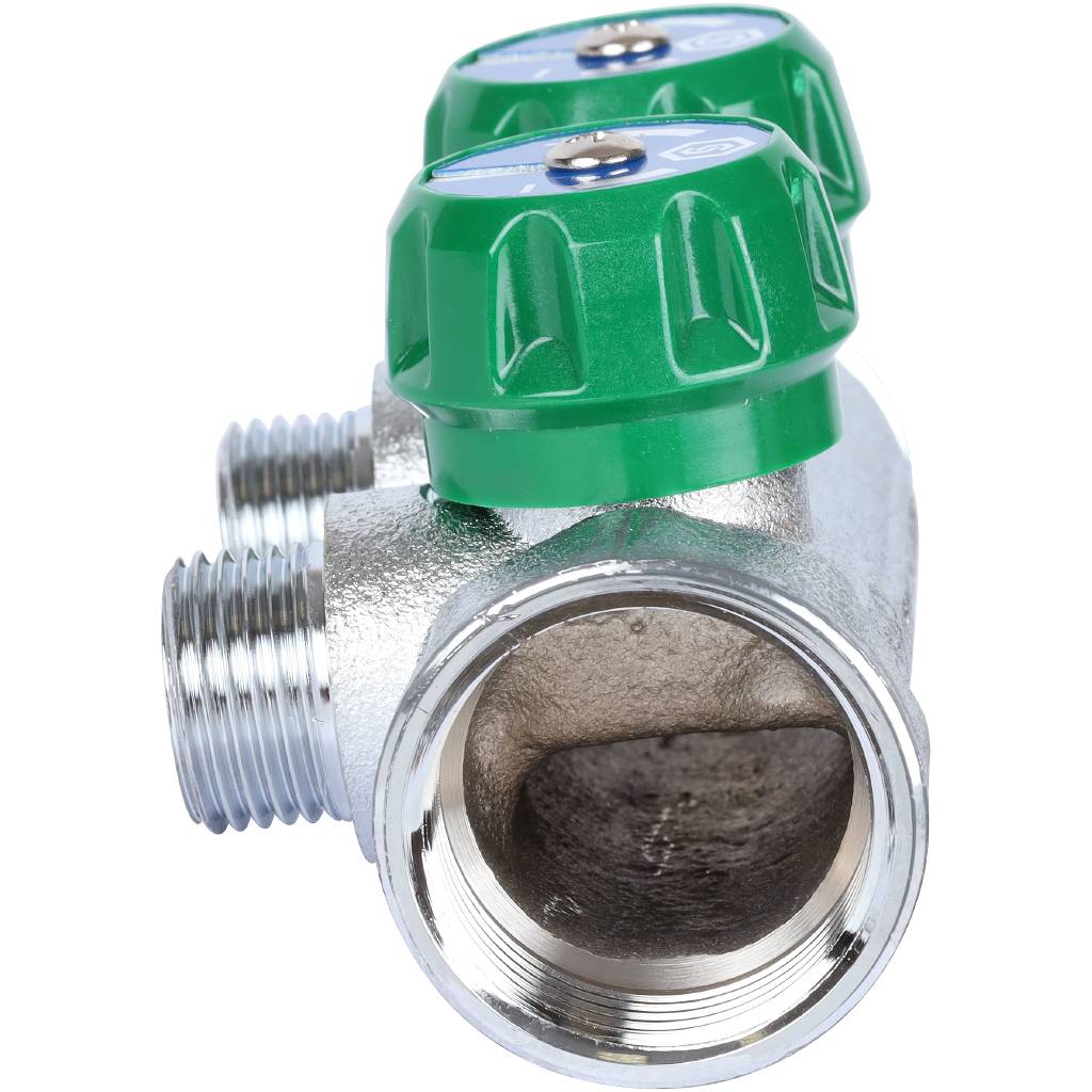 Коллектор регулирующий STOUT 1, 2 отвода 1/2  плоское уплотнение