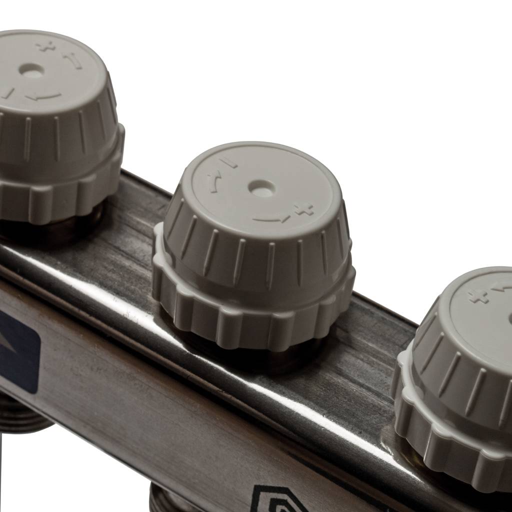 Коллектор из нержавеющей стали STOUT в сборе с расходомерами 3 вых., SMS 0907 000003