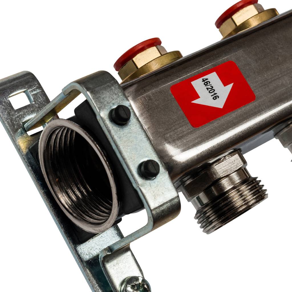 Коллектор из нержавеющей стали без расходомеров STOUT 4 выхода, SMS 0922 000004