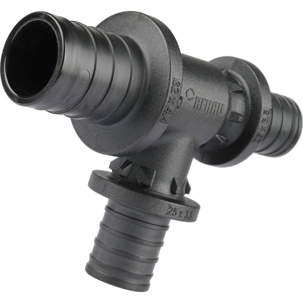 Тройник РЕХАУ RAUTITAN с уменьшенным боковым и торцевым проходом 32-25-25 PX, 11600911001