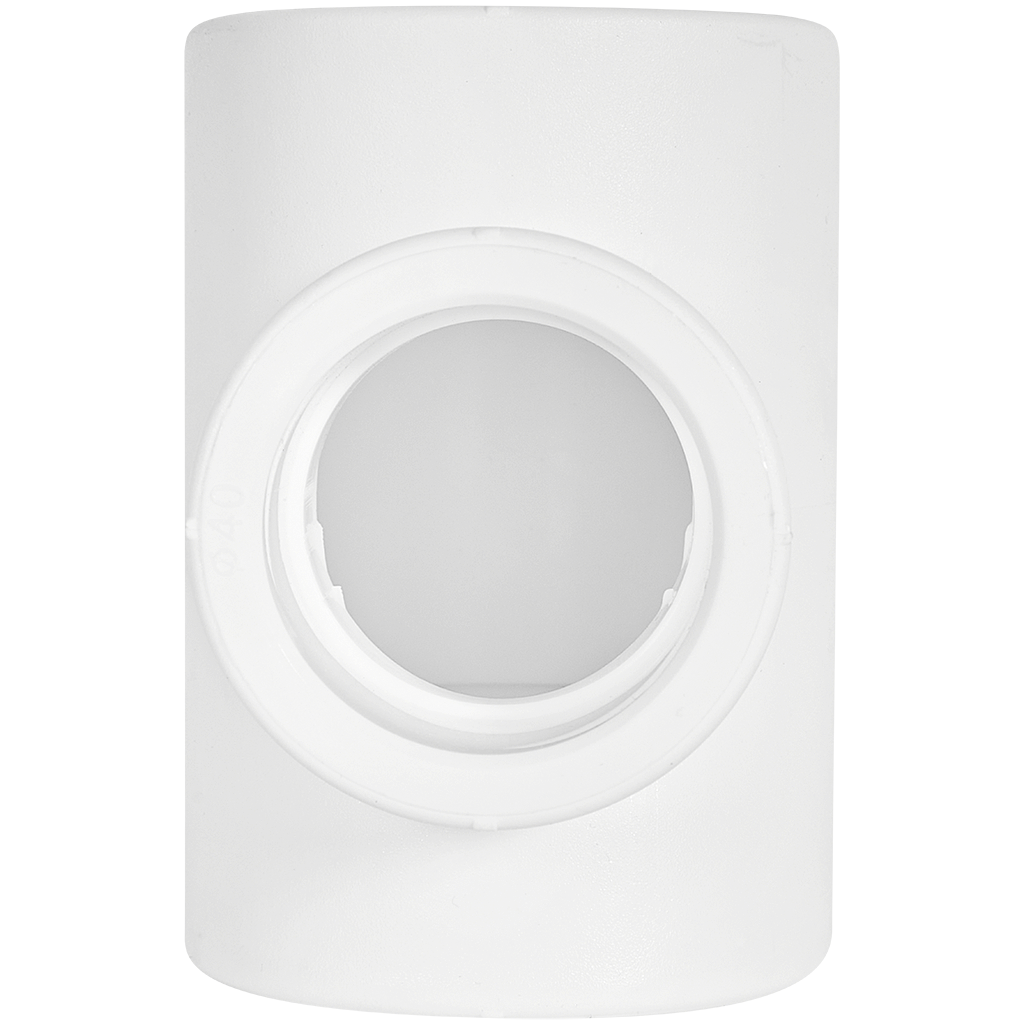 Тройник переходной Белый Pro Aqua d= 50-40-50 PP-R