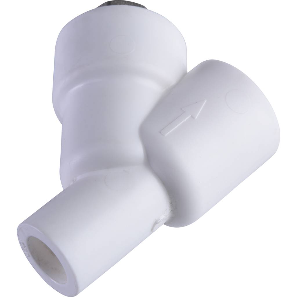 Фильтр Политэк d=20 для полипропиленовых труб под сварку (ВН-НР) (цвет белый), 9100312012