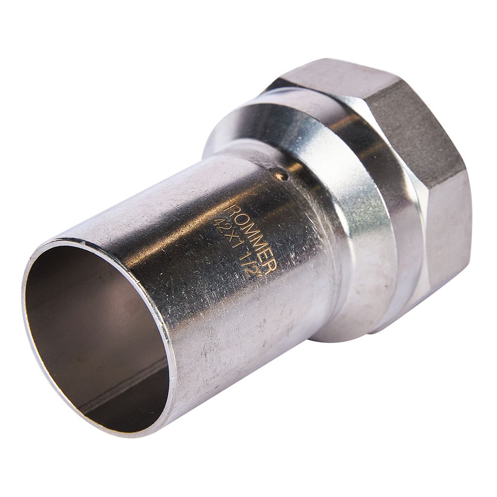 Вставка переходная НПр-ВР ROMMER 42х1 1/2 из нержавеющей стали прессовой