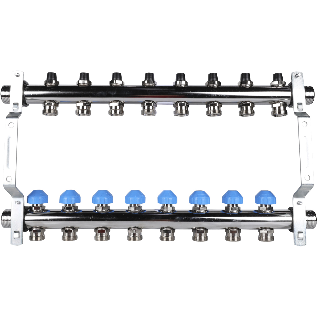 *12180811001 РЕХАУ RAUTHERM S Распределительный коллектор HKV на 8 контуров нерж .сталь (без шаровых кранов)