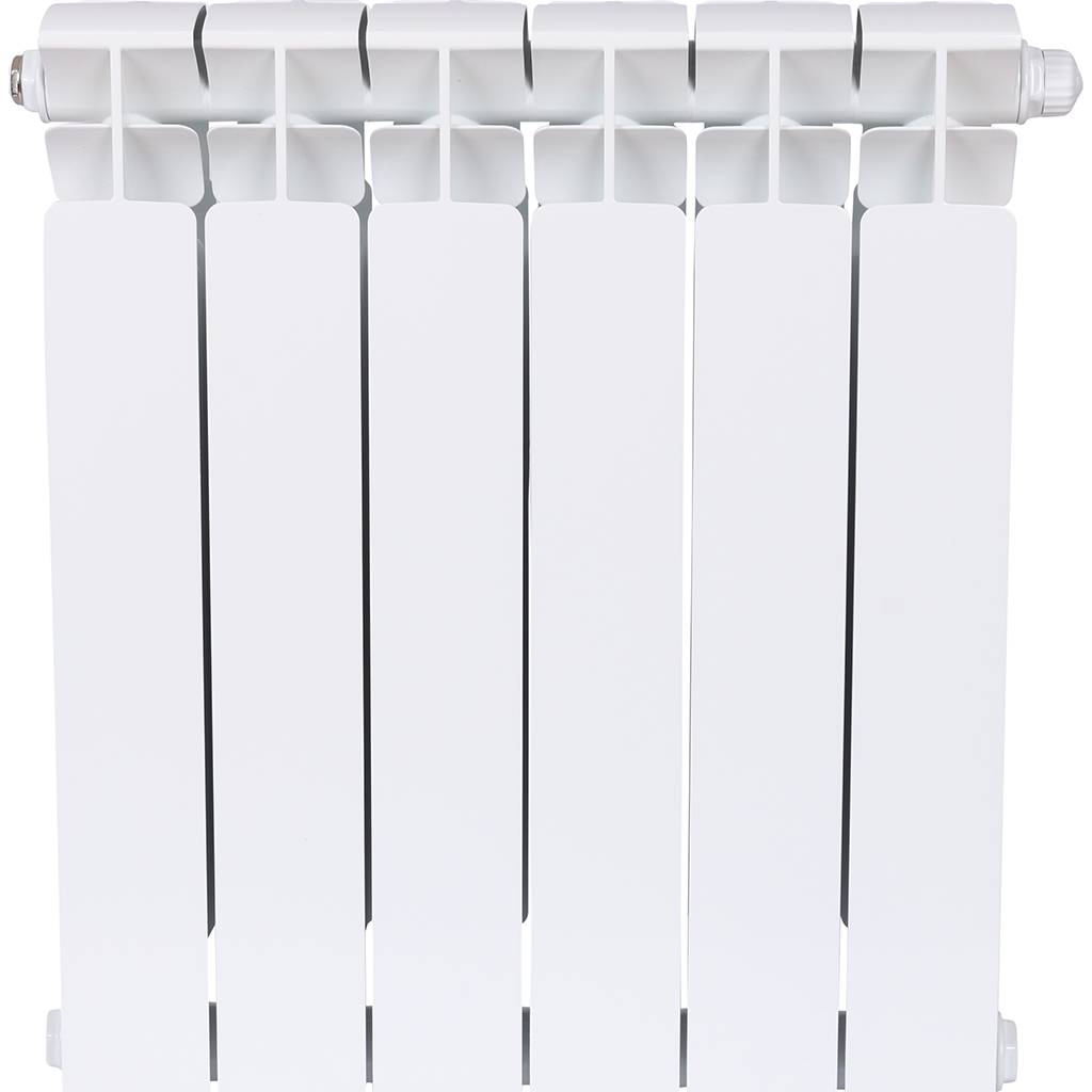 Радиатор биметаллический RIFAR BASE VENTIL 500 BVR 6 секций нижнее правое подключение (белый RAL 9016), 1RB50.VR-6