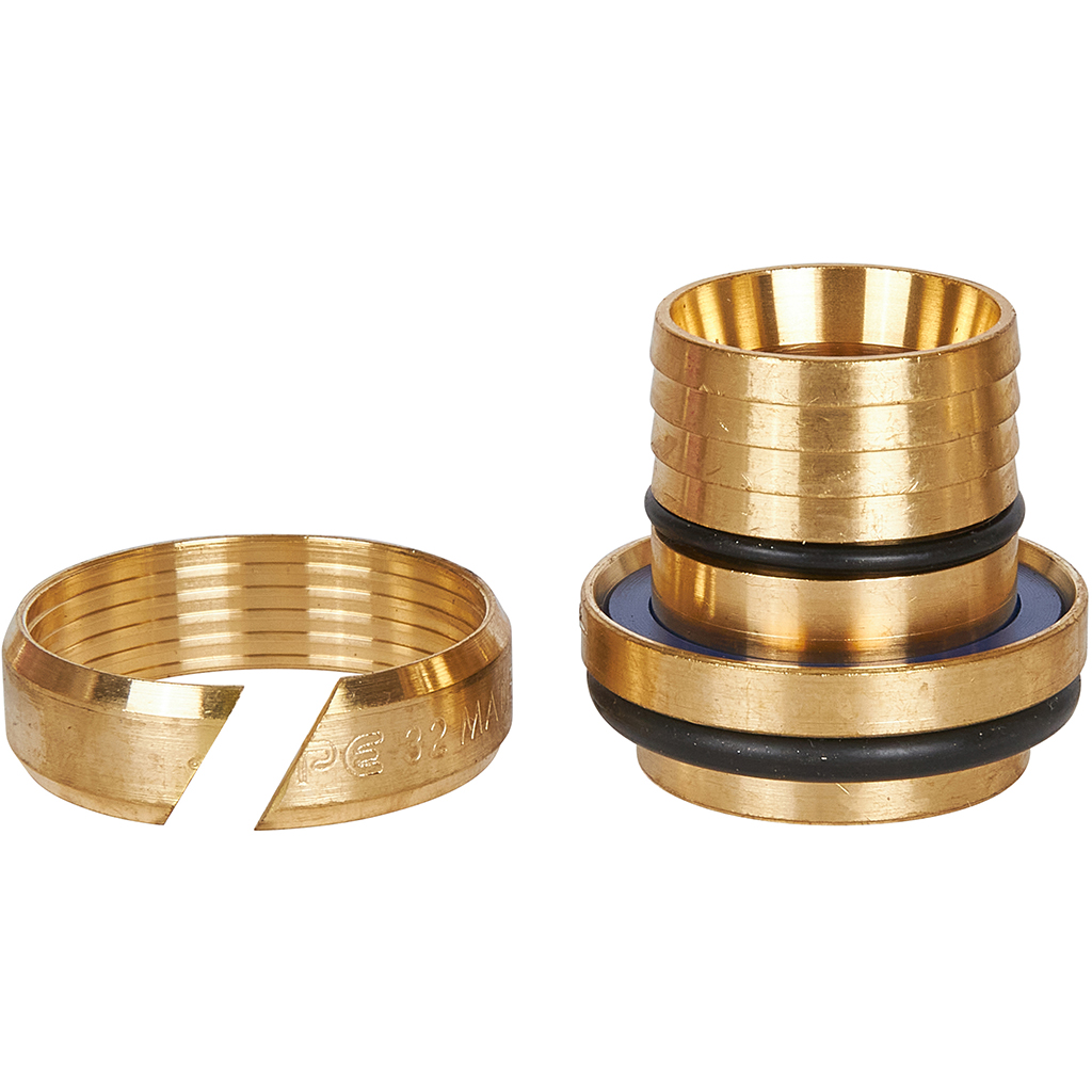 Угольник-переходник STOUT с внутренней резьбой 1 x32 для металлопластиковых труб винтовой, SFS-0007-000132