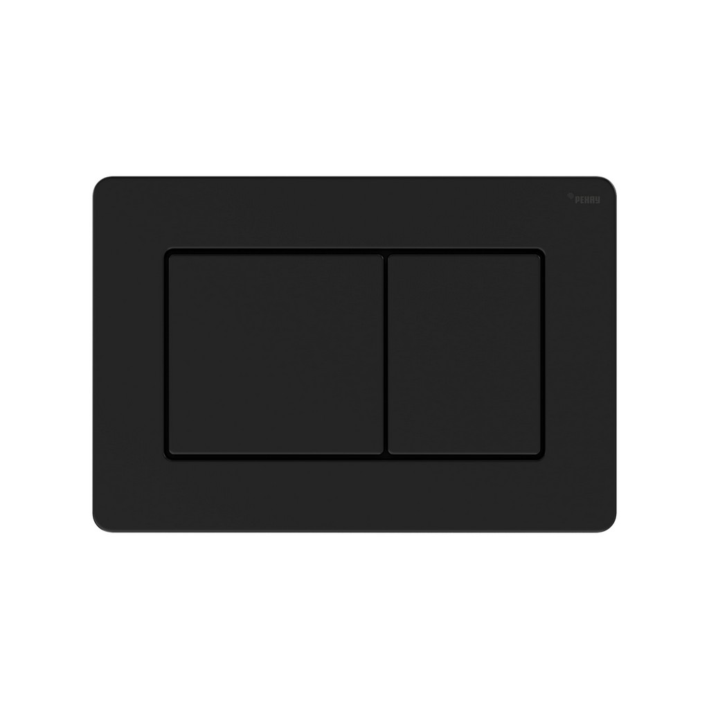 Панель смыва РЕХАУ NOVA PUBLIC антивандальная с прямоугольными клавишами с покрытием против отпечатков пальцев, нержавеющая сталь, черный, матовый, 19102831001