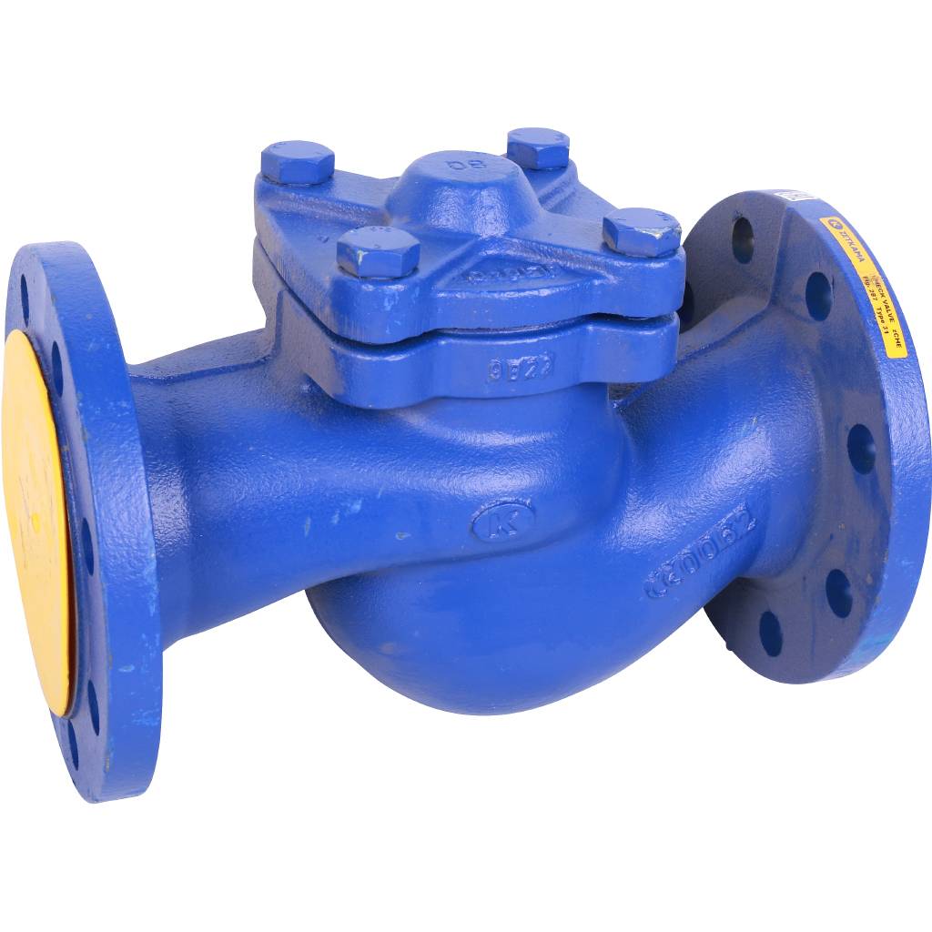 Клапан обратный подъемный ZETKAMA 287A Ду80 Ру16 фланцевый из чугуна, 287A080C31