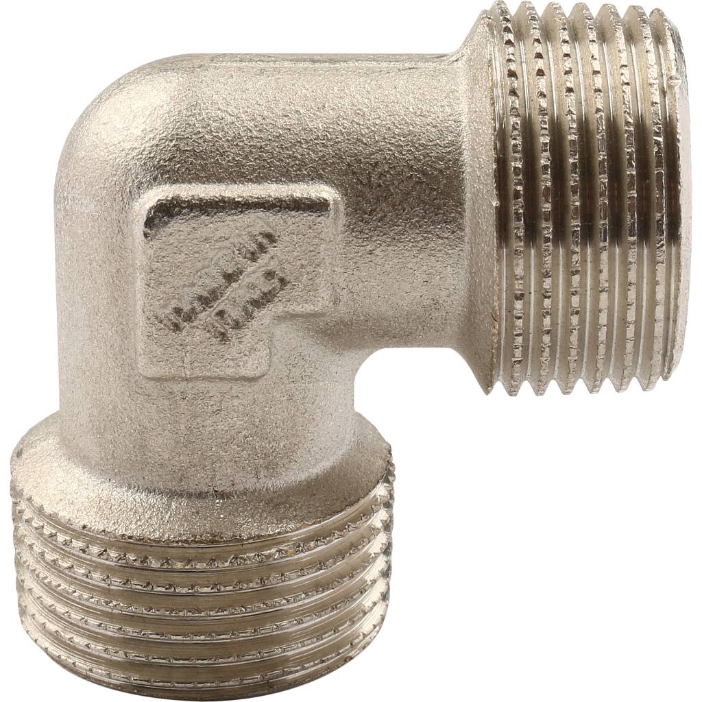 Угольник TIEMME НН никелированный 3/4х3/4 для стальных труб резьбовой, 1500372