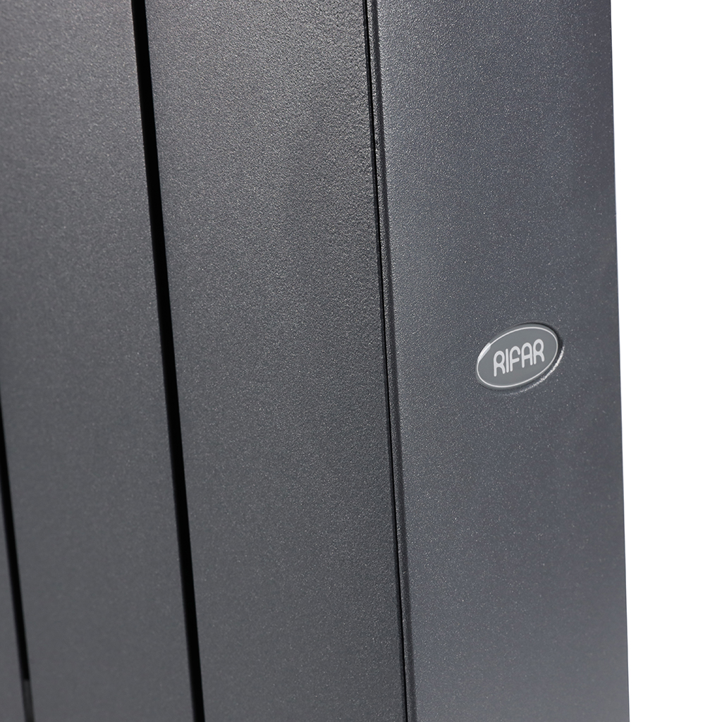 Радиатор биметаллический RIFAR SUPReMO VENTIL 350 SVR 14 секций нижнее правое подключение (Цвет ТИТАН), 4RS35.VR-14-TI