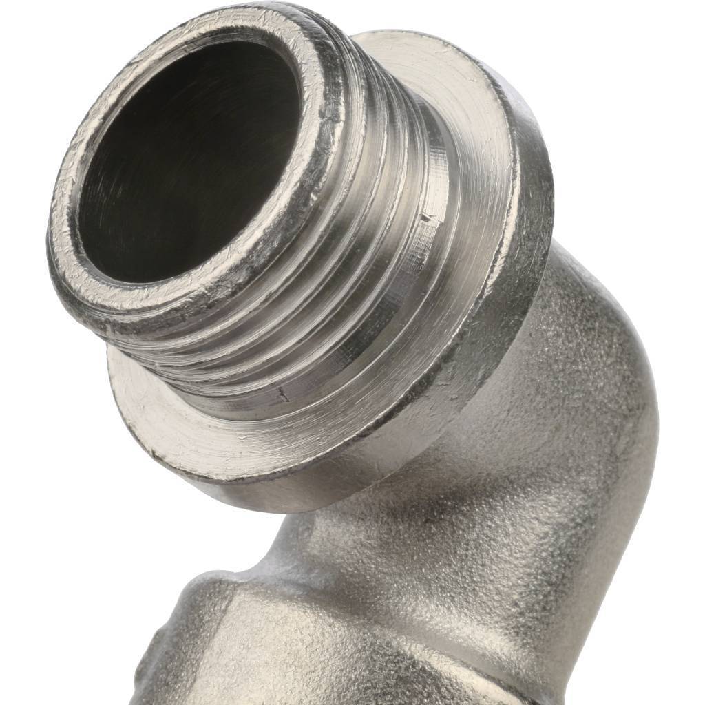 Угольник STOUT с упором НВ никелированный 1/2, SFT-0016-000012