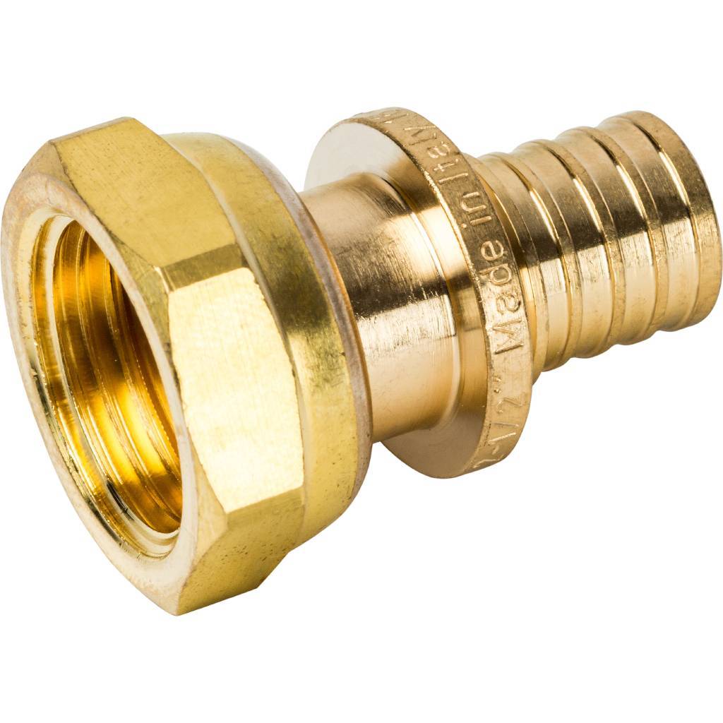 Переходник STOUT с накидной гайкой 16xG 1/2 для труб из сшитого полиэтилена аксиальный, SFA-0019-001612