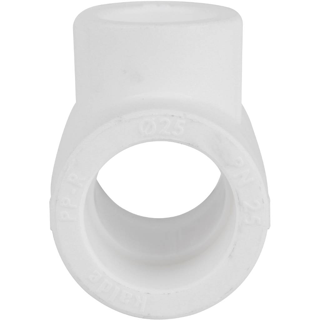 Тройник переходной Kalde 25х20х25 для полипропиленовых труб под сварку (цвет белый), R.3212-tio-252025