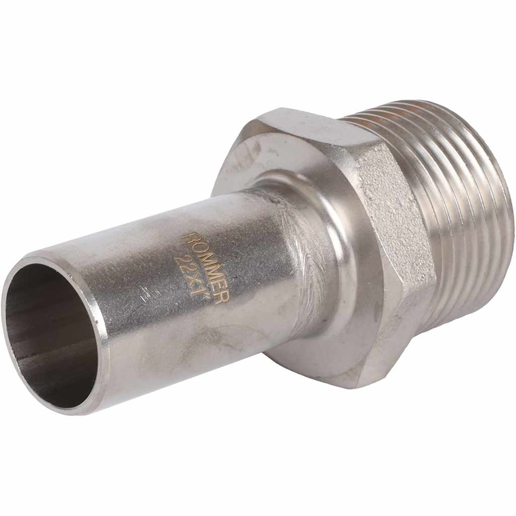 Вставка ROMMER переходная НПр-НР, 22х1, из нержавеющей стали прессовой, RSS-1024-000221