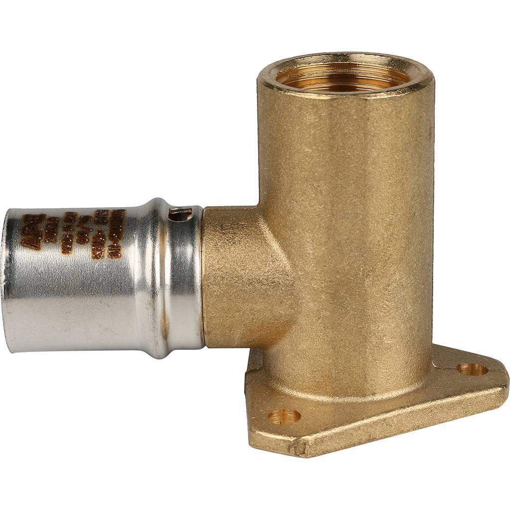 Угольник STOUT настенный с креплением удлинённый 1/2 х20 для металлопластиковых труб прессовой, SFP-0012-001220