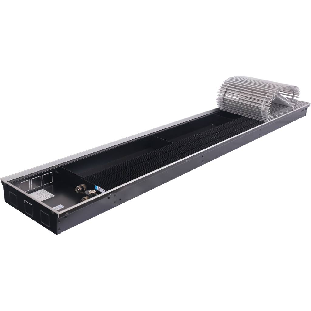 Внутрипольный конвектор STOUT SCN-1100 80х300х1800 (Решётка роликовая) правое подключение, SCN-1100-0830180
