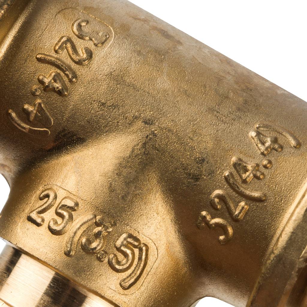 Тройник переходной STOUT 32x25x32 для труб из сшитого полиэтилена аксиальный, SFA-0014-322532