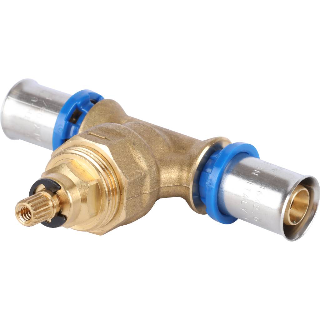 Вентиль APE с хромированной ручкой 16х16 для металлопластиковых труб прессовой, ARL6000110