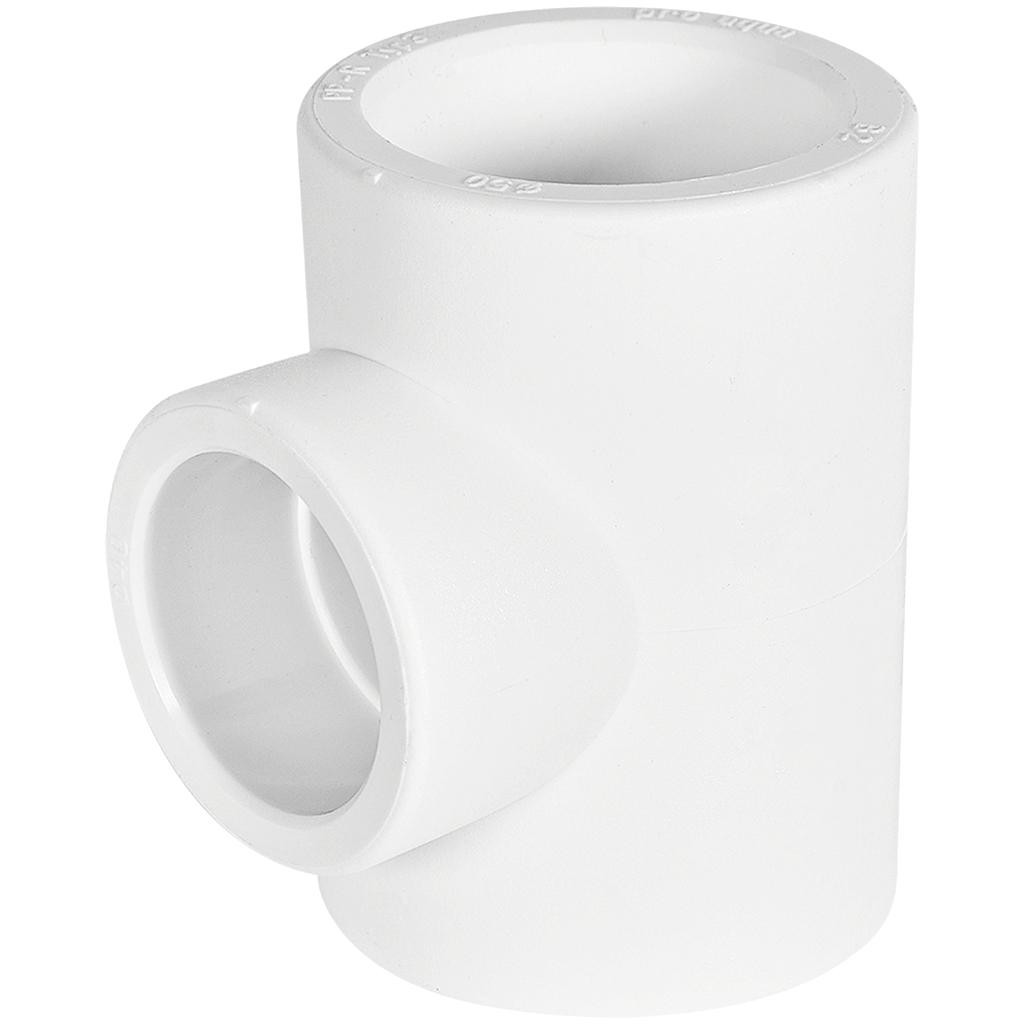 Тройник переходной Белый Pro Aqua d= 50-40-50 PP-R