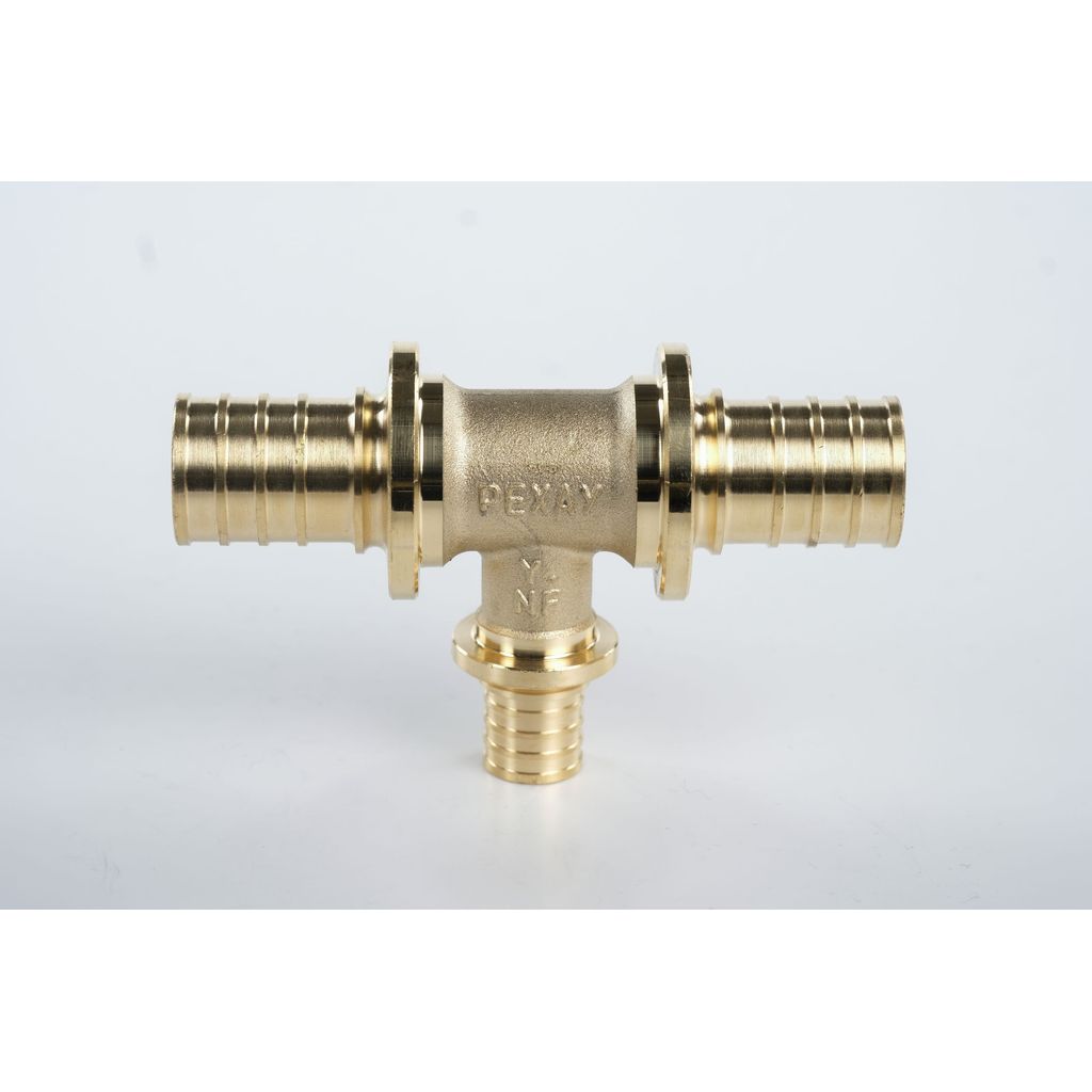 Тройник РЕХАУ с уменьшенным боковым проходом 25-16-25 MX для труб из сшитого полиэтилена аксиальный