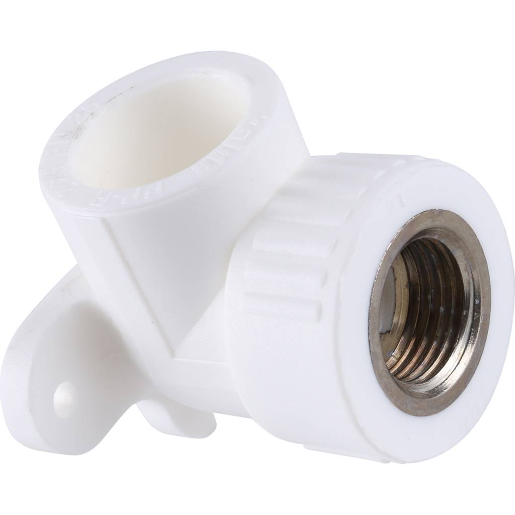 Угольник Kalde с креплением для полипропиленовых труб (внутр. Резьба, 25х1/2 )