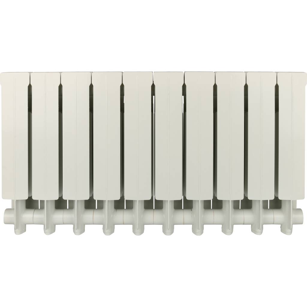 Радиатор алюминиевый Global VOX- R 350 10 секций боковое подключение (белый RAL 9010), VX03501010