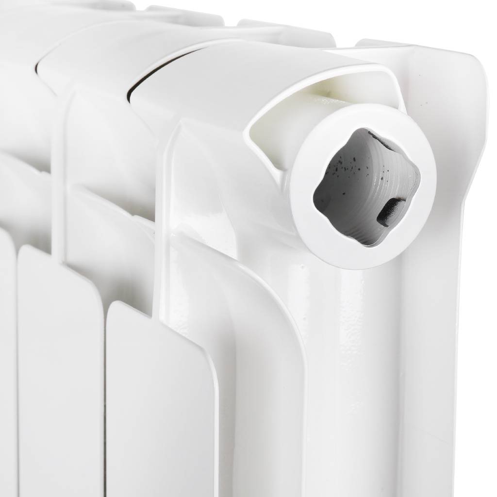 Радиатор алюминиевый STOUT Bravo 500 4 секции нижнее правое подключение (белый RAL 9010), SRA-0120-050004