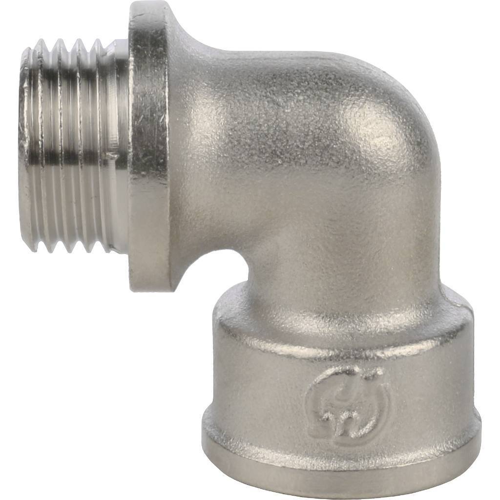 Угольник STOUT с упором НВ никелированный 1/2, SFT-0016-000012