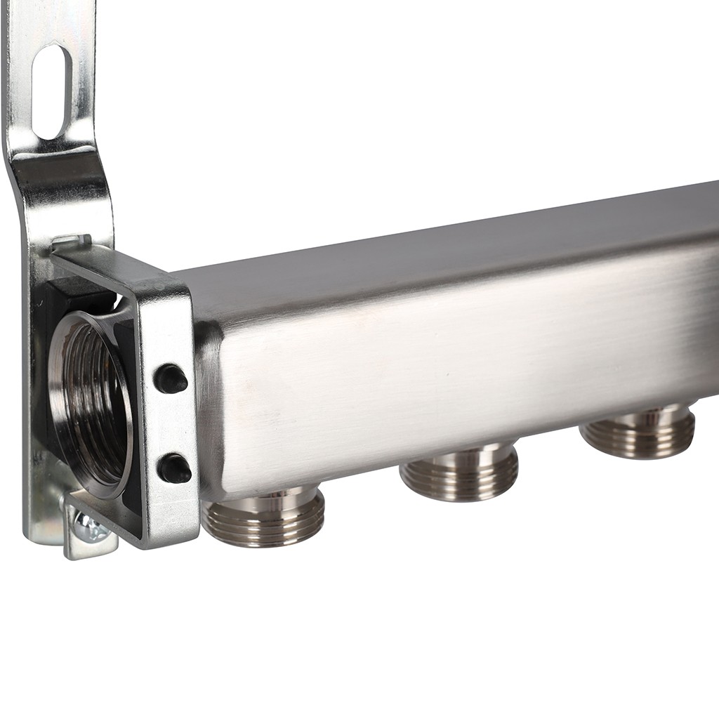 Коллектор из нержавеющей стали ROMMER для радиаторной разводки 12 выходов