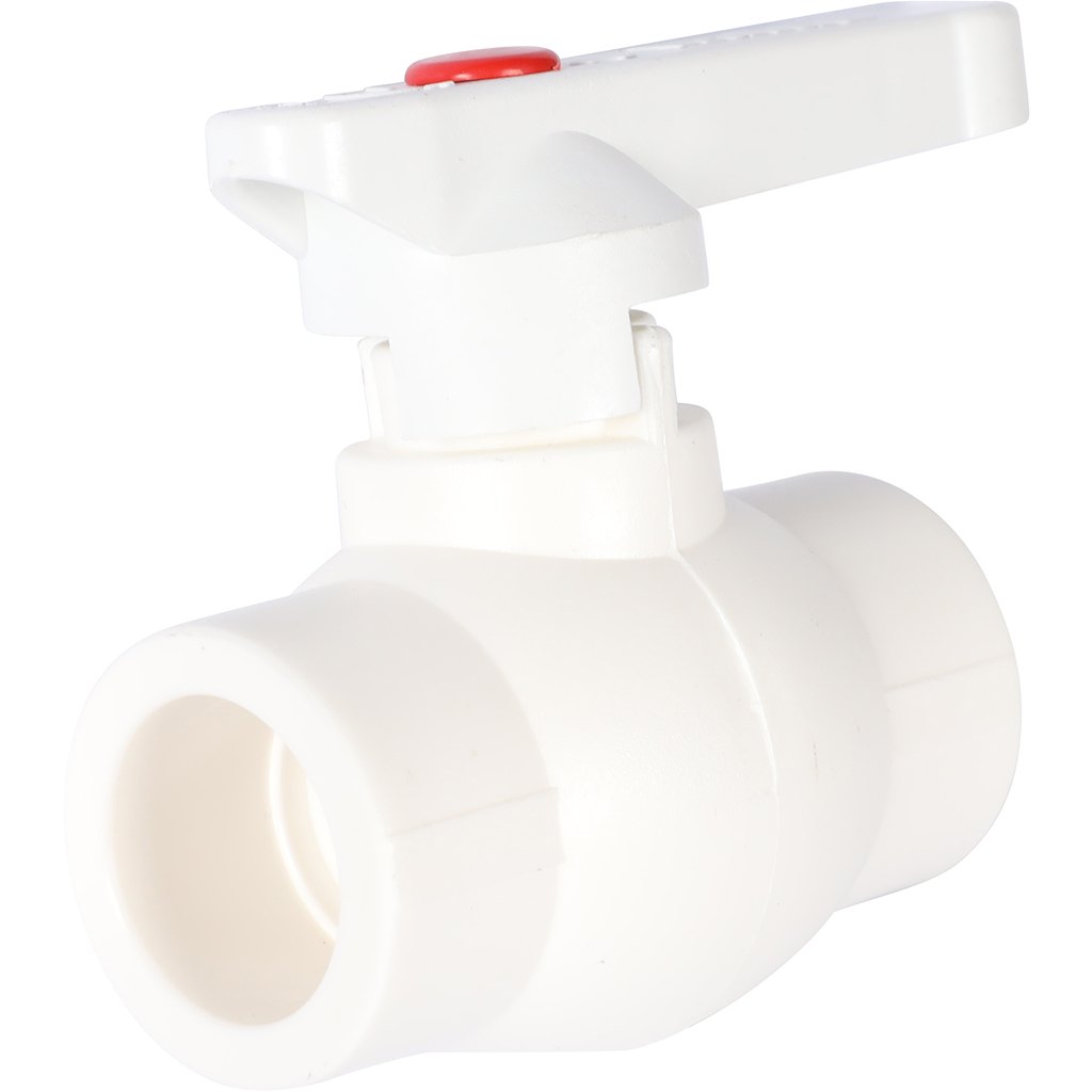 Кран шаровой Kalde d=25 для полипропиленовых труб под сварку (цвет белый)