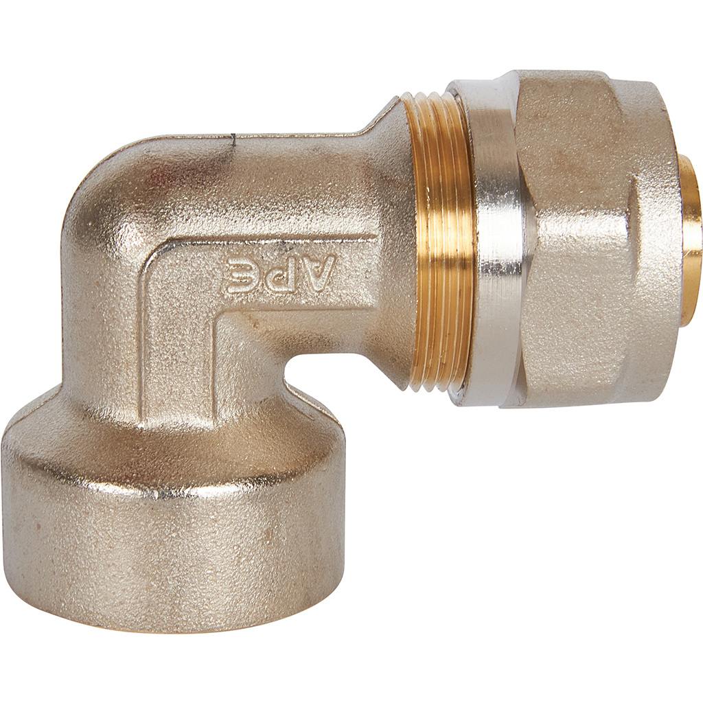 Угольник-переходник STOUT с внутренней резьбой 1 x26 для металлопластиковых труб винтовой, SFS-0007-000126