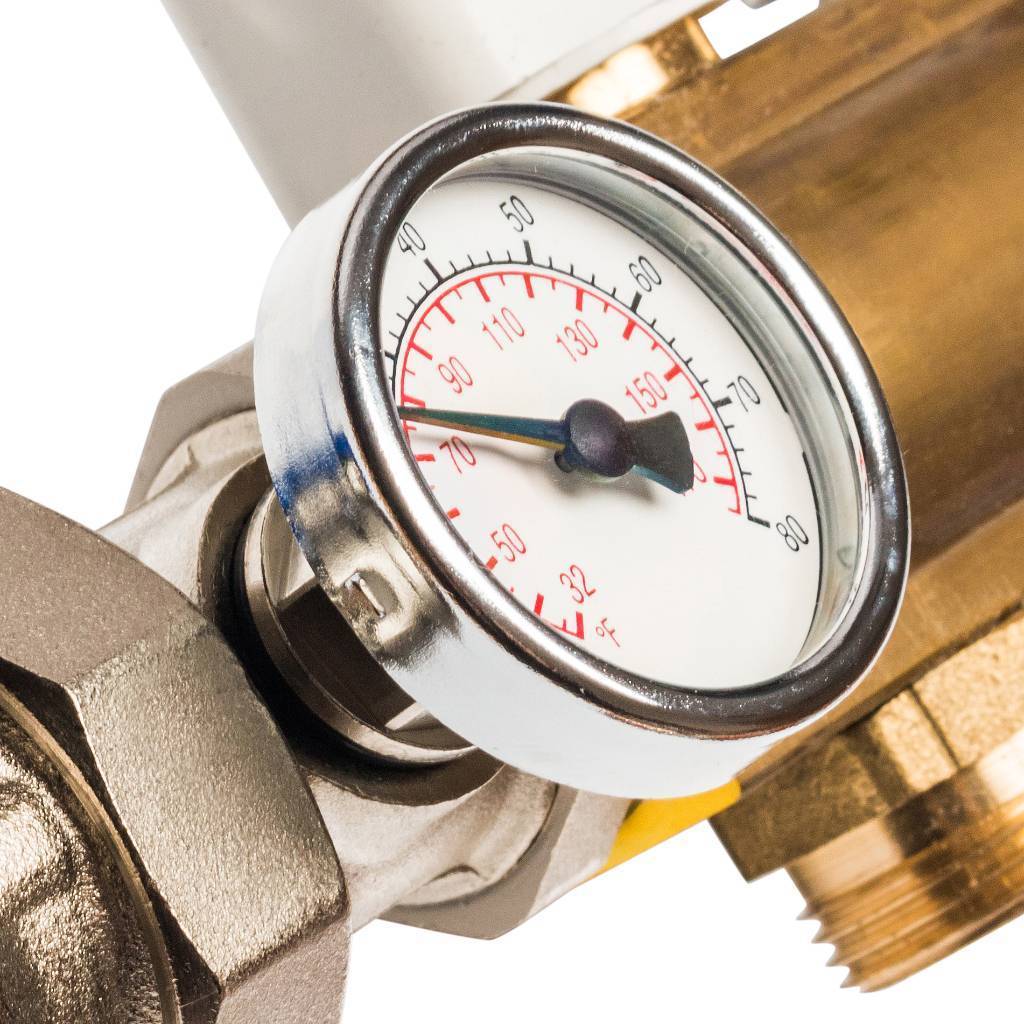 Распределительный коллектор из латуни с расходомерами STOUT 9 выходов, SMB 0473 000009