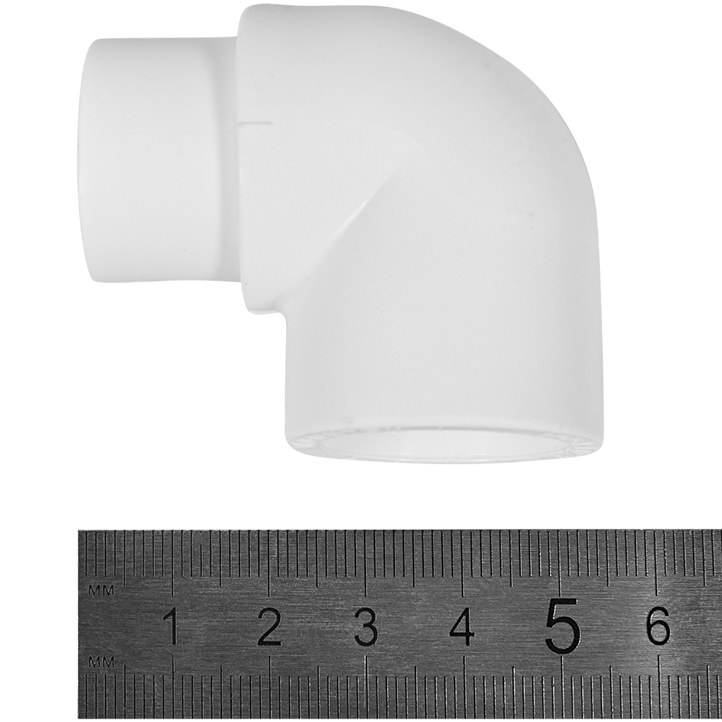 Угольник 90* Политэк d=25 внутр./наруж.  для полипропиленовых труб под сварку (цвет белый)
