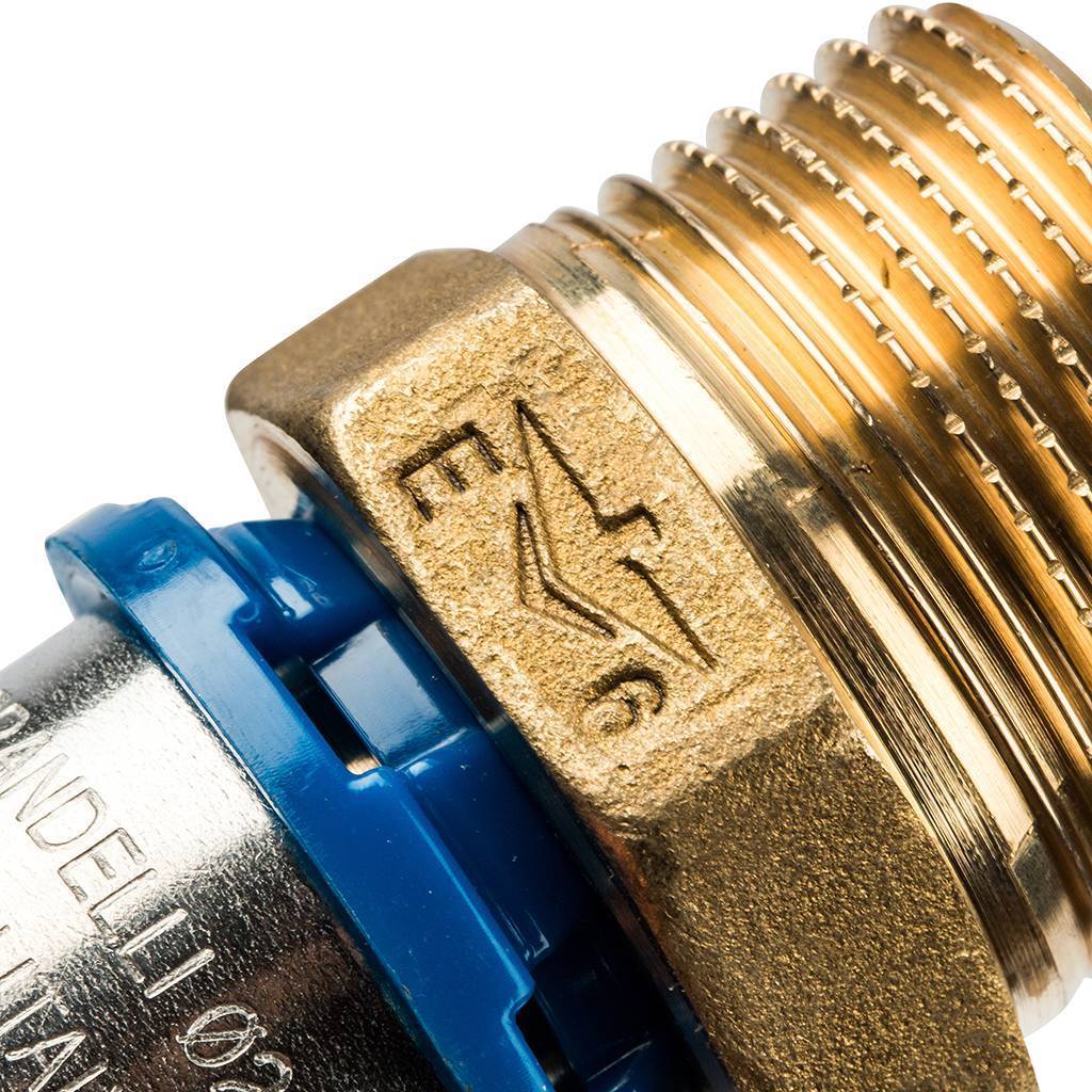 Муфта Prandelli Multyrama с нар.рез.(26х3)х1 профиль H, TH, U для металлопластиковых труб прессовой, 509.01.22.6