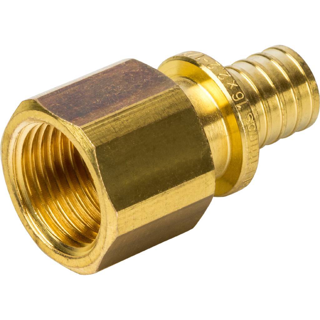 Переходник STOUT с внутренней резьбой 16xG 1/2 для труб из сшитого полиэтилена аксиальный, SFA-0002-001612