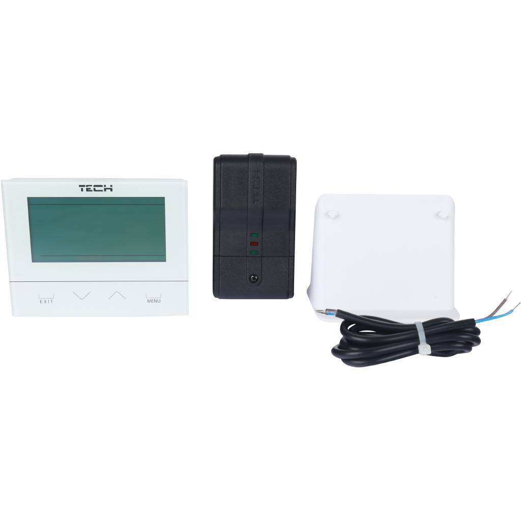 Беcпроводной комнатный двухпозиционный терморегулятор, белый TECH ST-292 v 2, WG.11.0422