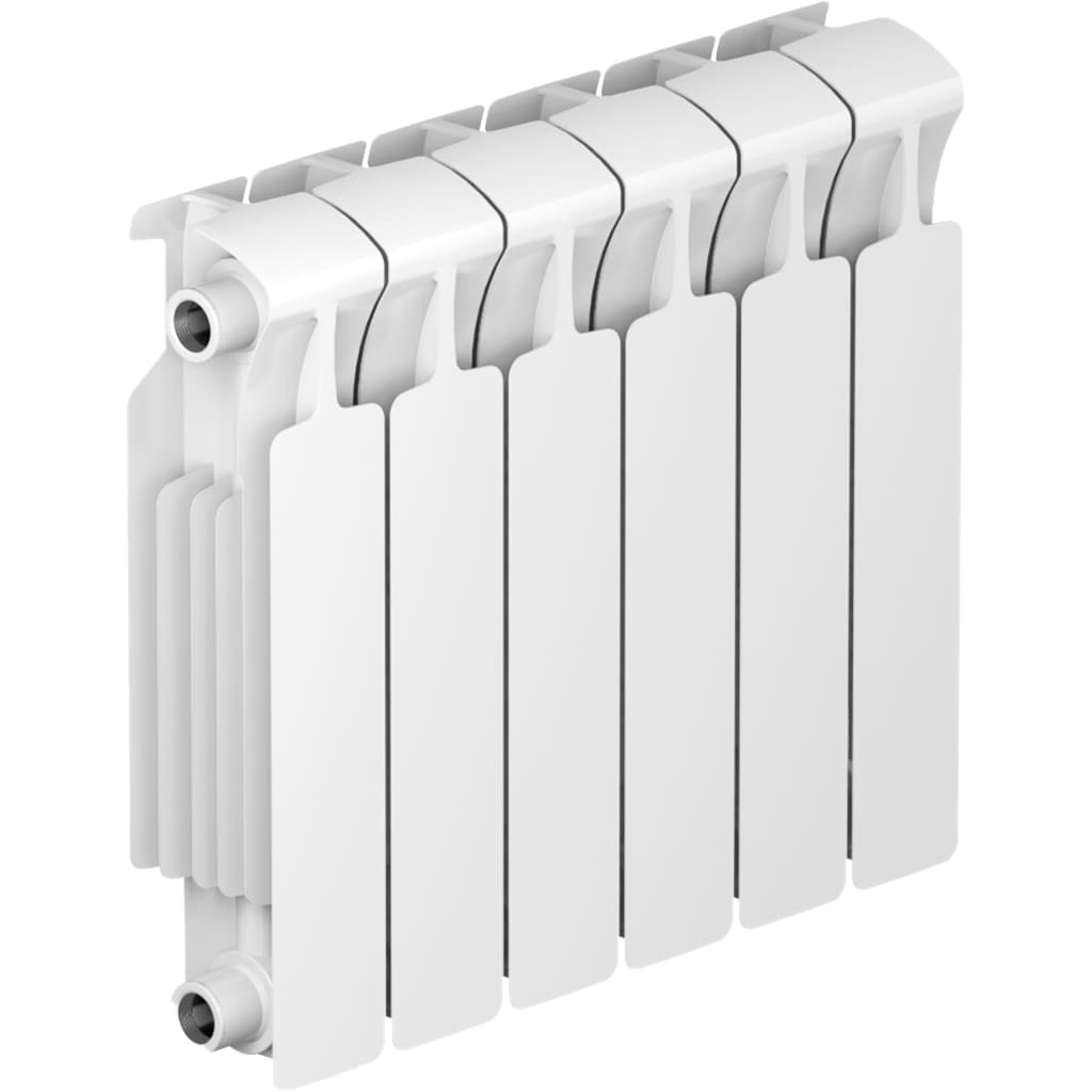 Радиатор биметаллический RIFAR MONOLIT 350 6 секций боковое подключение (белый RAL 9016), 3RM35-6