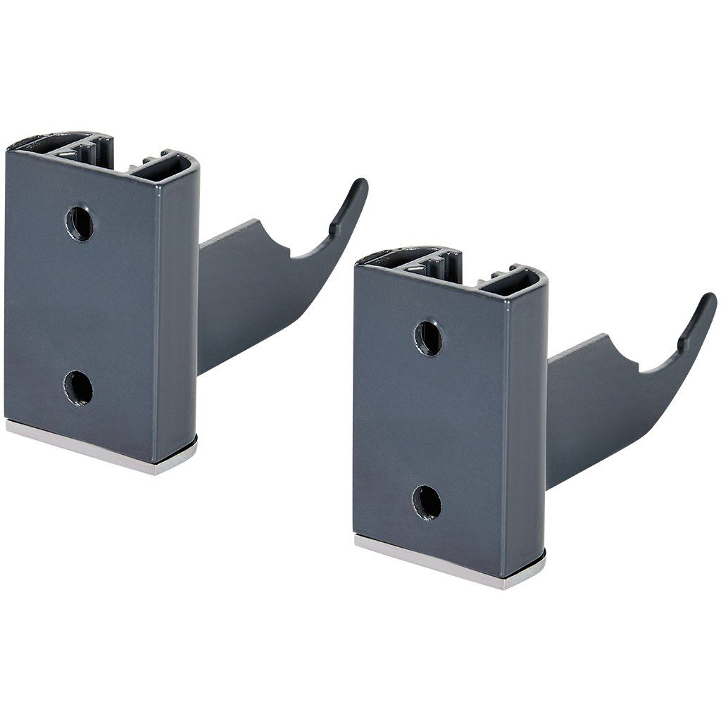Комплект настенных регулируемых кронштейнов для радиаторов STOUT (2 шт.) Графит RAL 7024, SKU-0320-000080 7024