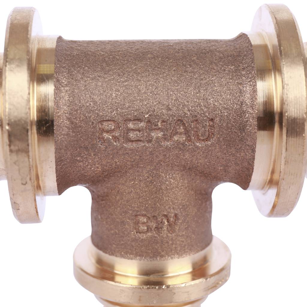 Тройник РЕХАУ RAUTITAN PLATINUM с уменьшенным боковым проходом 25-20-25 RX для труб из сшитого полиэтилена аксиальный