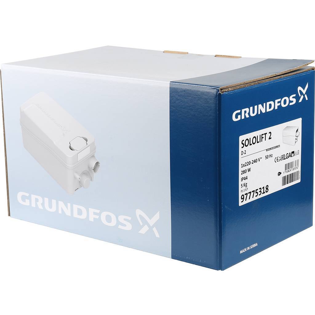 Установка канализационная GRUNDFOS Sololift2 D-2, 97775318