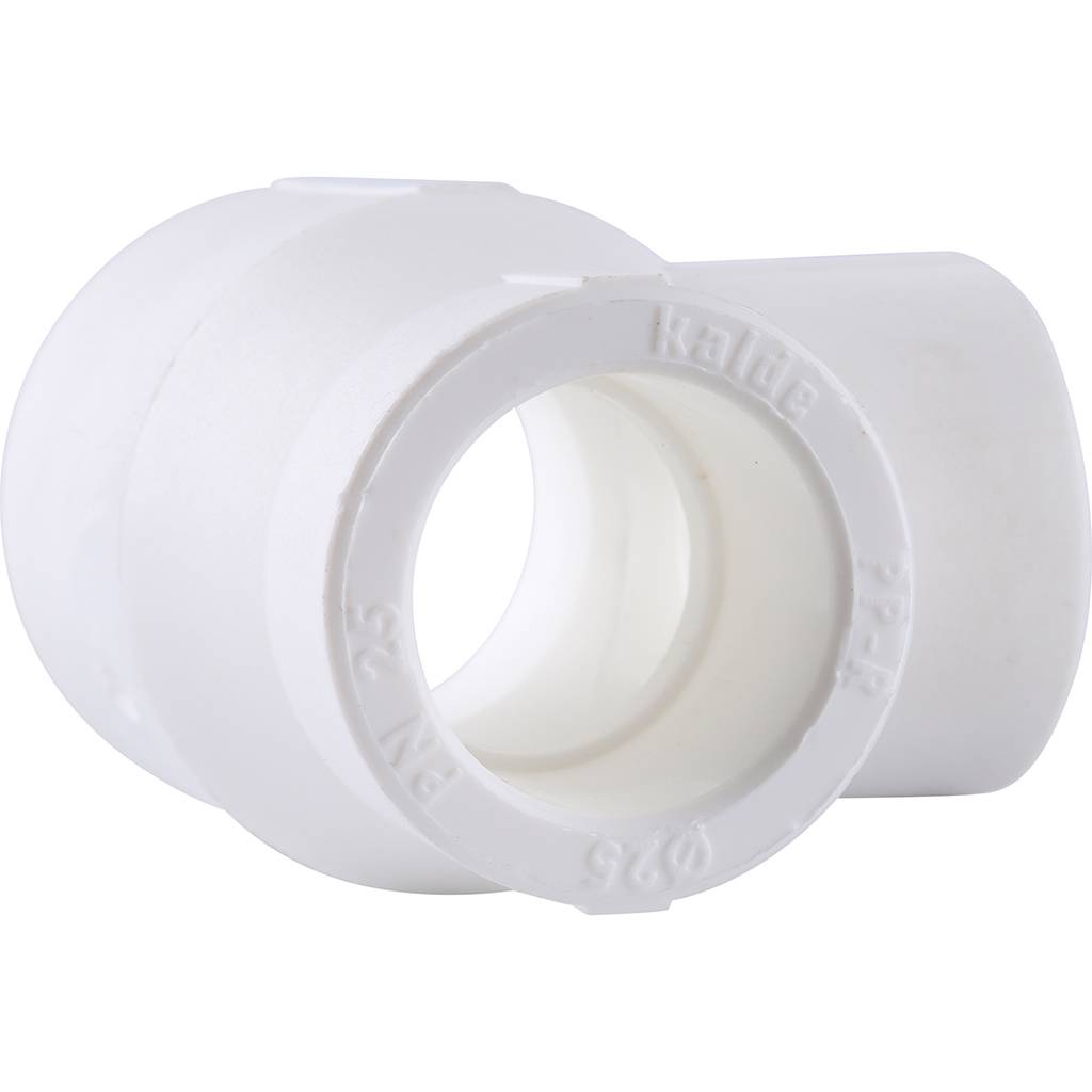 Тройник переходной Kalde 32х20х25 для полипропиленовых труб под сварку (цвет белый), 3212-tio-322025