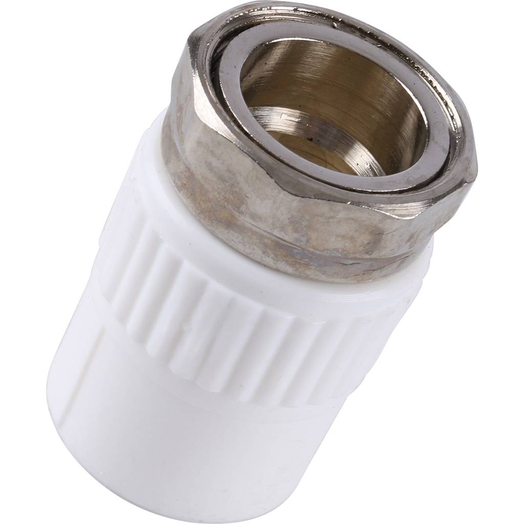 Муфта комбинированная Kalde с накидной гайкой 20х3/4 для полипропиленовых труб под сварку