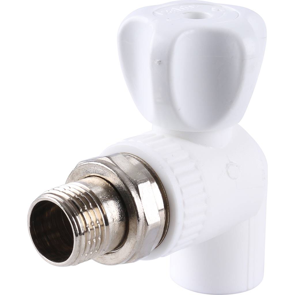 Кран шаровой Kalde разборный угловой с накидной гайкой 20х1/2, 3242-vre-200b00