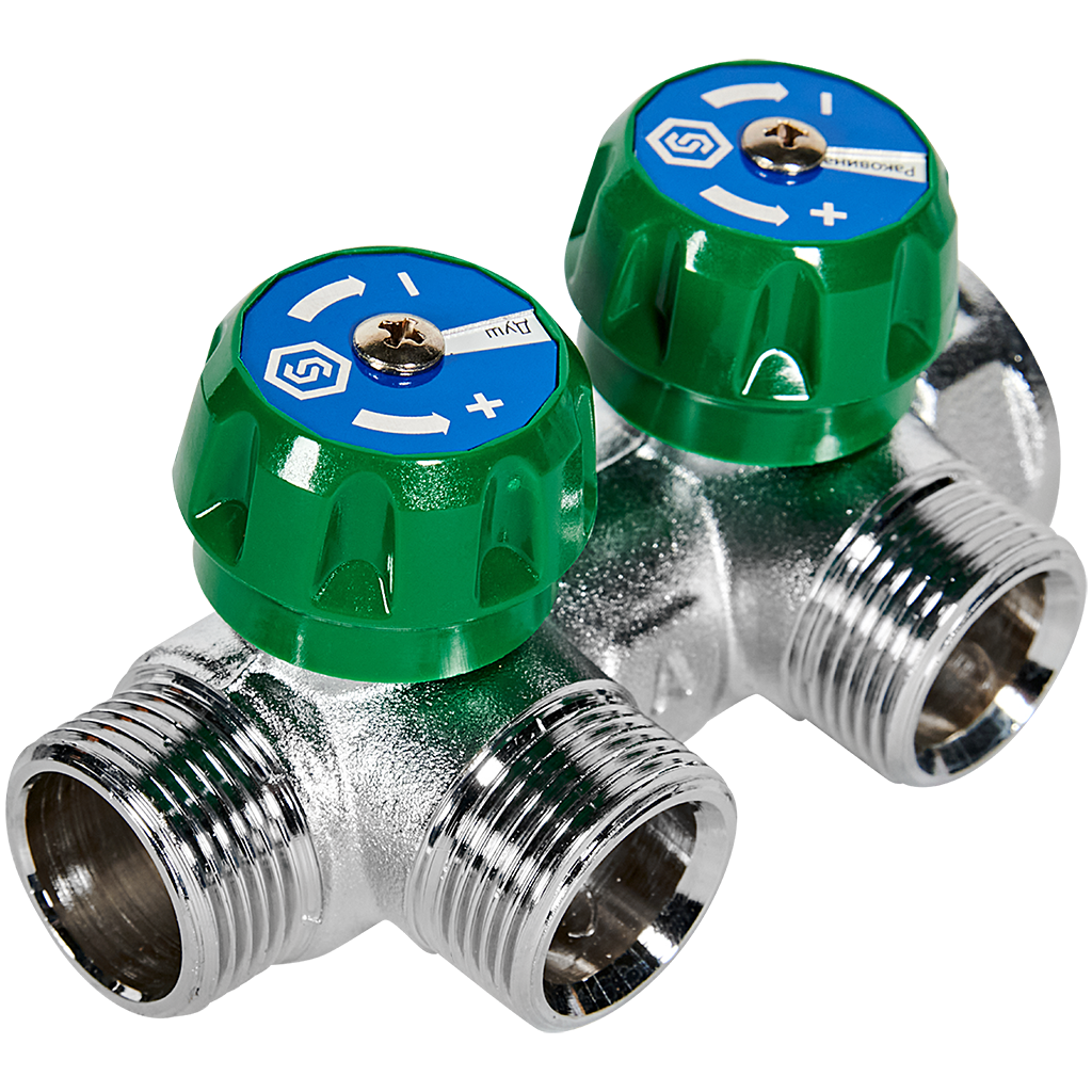 Коллектор регулирующий STOUT 3/4, 2 отвода 3/4 ЕК