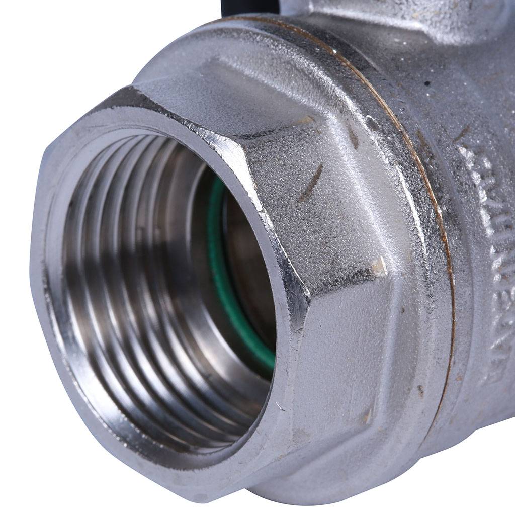 Кран шаровой BUGATTI Oregon с дренажем и воздухоотводчиком, (ручка-рычаг алюминий) внут-внут резьба 1