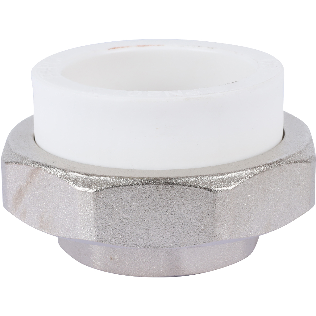 Муфта разъемная Политэк 63х2 с внутренней резьбой для полипропиленовых труб под сварку (цвет белый)